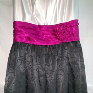 Satin Floral Midi Dress